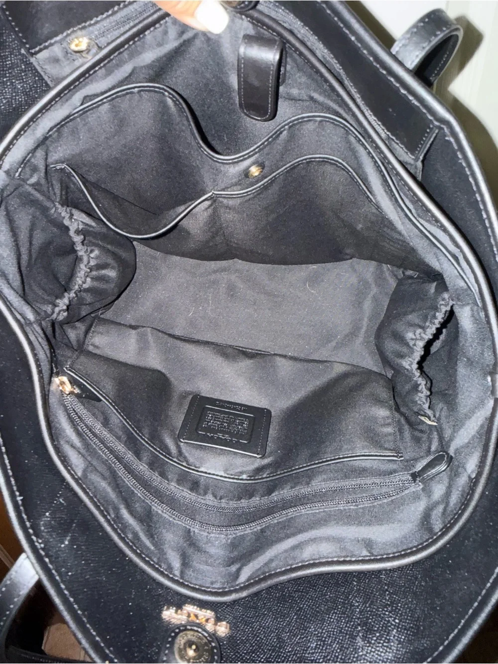 Coach black signature